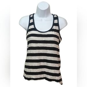 Ambiance Black and White Striped Tank Top